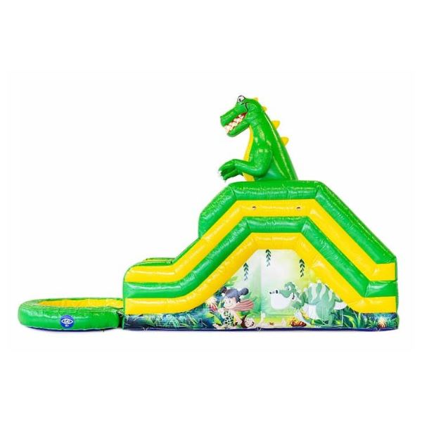 Glijbaan Dino met ballen/waterbad Glijbaan Dino met ballen/waterbad
