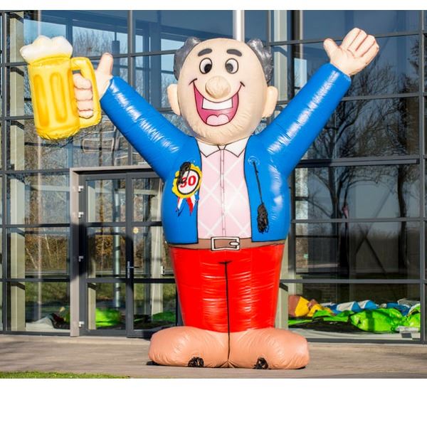 Opblaasbare Abraham met Bierglas