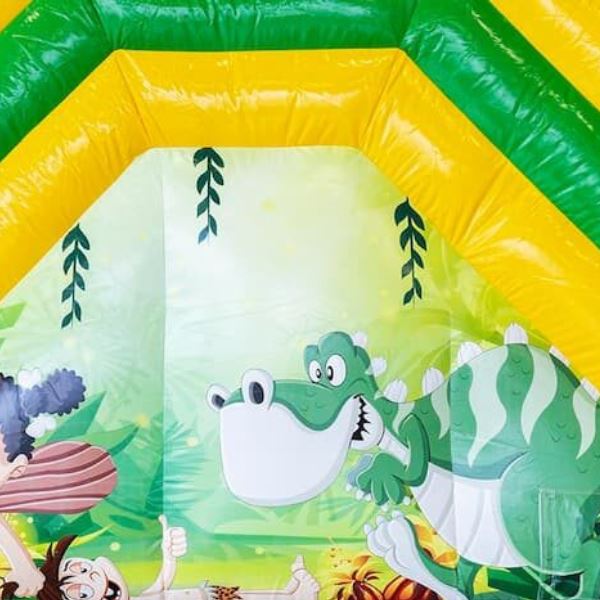 Glijbaan Dino met ballen/waterbad Glijbaan Dino met ballen/waterbad