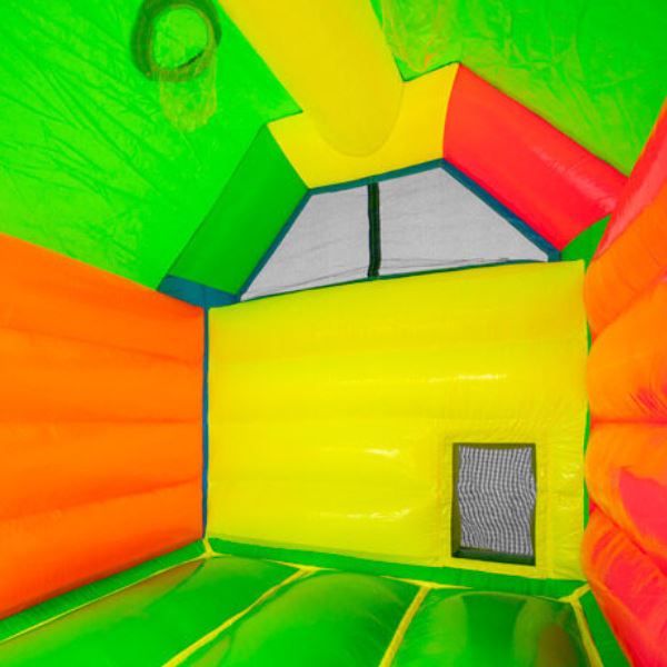 Springkussen disco Fluor colors met dak